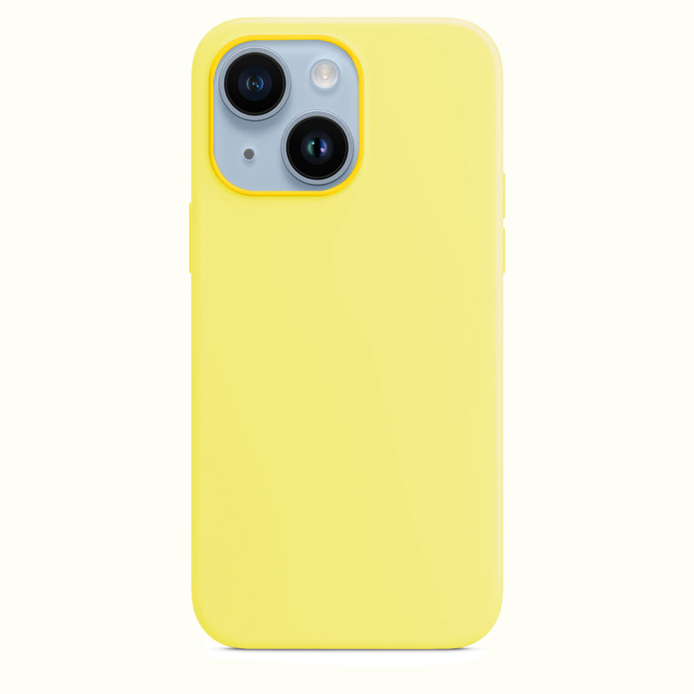 iPhone 14 Plus Silicone Case with Magsafe Shock Absorption Anti Shockproof Ultra-Thin Case Protect Full Coverage Lens - Yellow iPhone 14 Plus Silicone Case with Magsafe Shock Absorption Anti Shockproof Ultra-Thin Case Protect Full Coverage Lens - Yellow